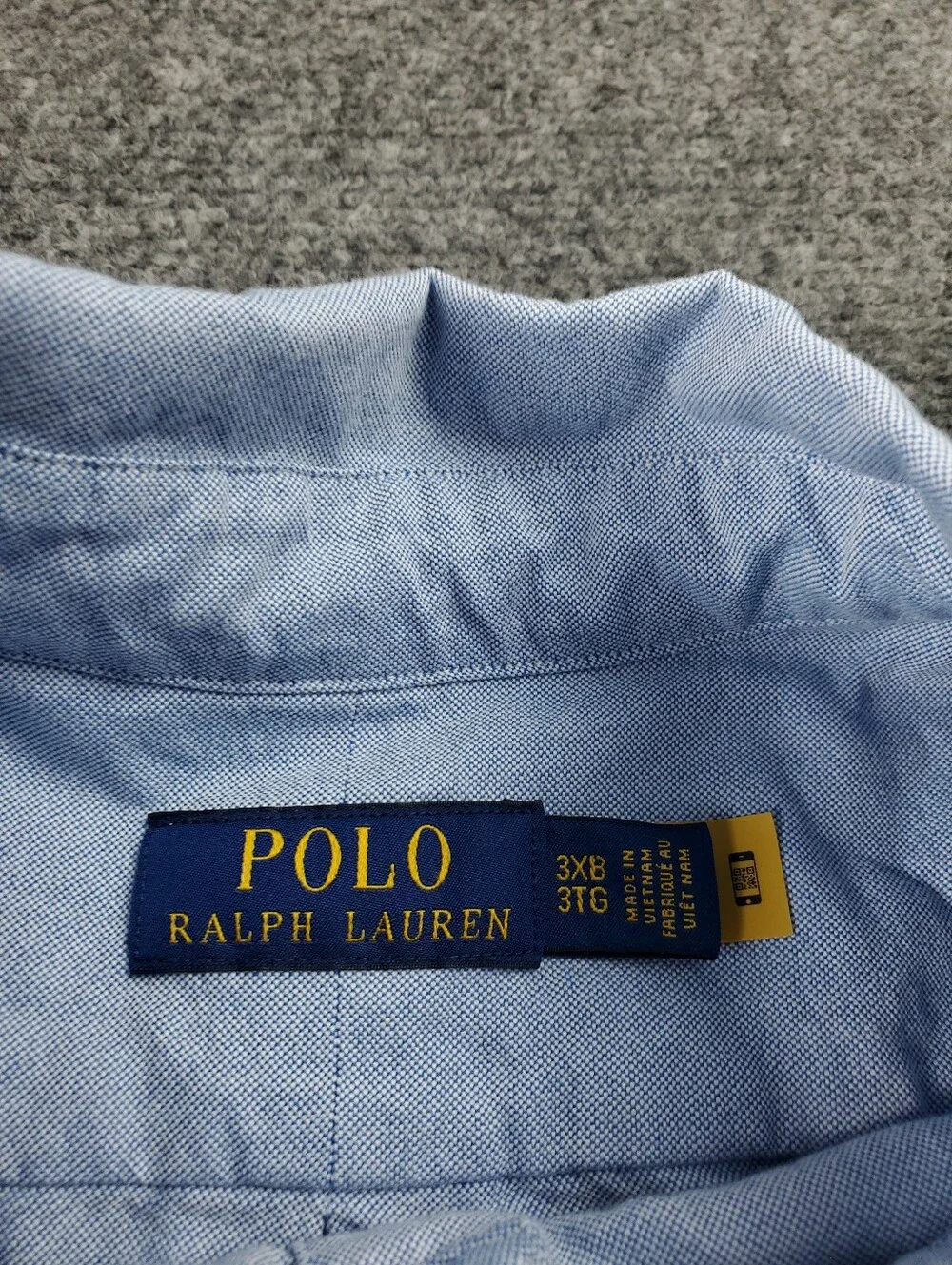 Polo Ralph Lauren Oxford Button Down Shirt Big Tall 3XB Pony Long Sleeve OCBD